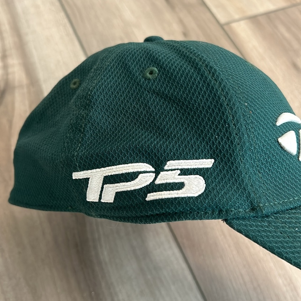 TaylorMade Cap 39Thirty M1 TP5 New Era Golf Hat Green White Stitched Logo S/M - Picture 3 of 9
